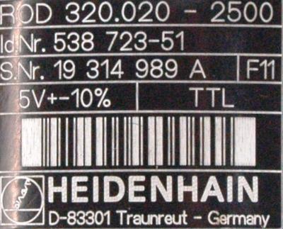 HEIDENHAIN 538723-51 label image