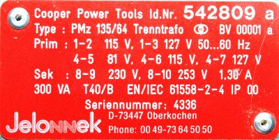 Cooper Tools 542809 label image