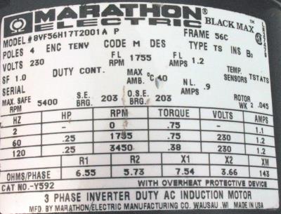 MARATHON 56H17T2001 label image