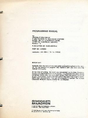 CINCINNATI MILACRON 6-MC-88064-2