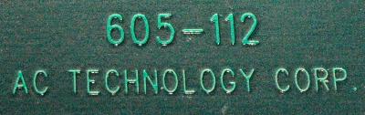 AC Technology Corp 605-112 label image