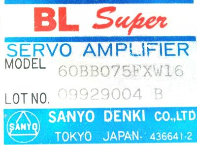 Sanyo Denki 60BB075FXW16 label image