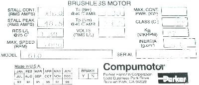 PARKER 610 label image