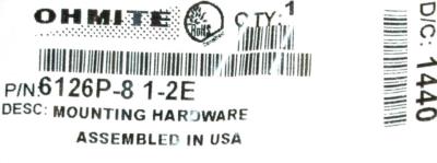 OHMITE 6126P-81-2E-OHMITE label image
