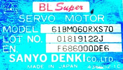 Sanyo Denki 61BM060RXS70 label image