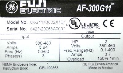 Fuji 6KG1143002X1B1 label image