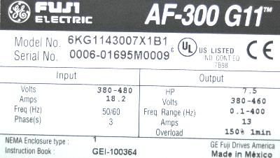 Fuji 6KG1143007X1B1 label image