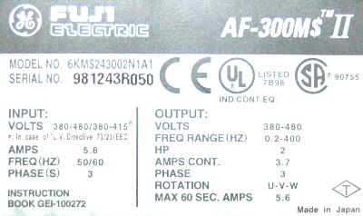 Fuji 6KM$243002N1A1 label image