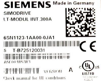 Siemens 6SN1123-1AA00-0JA1 label image