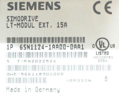 Siemens 6SN1124-1AA00-0AA1 label image