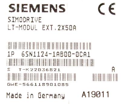 Siemens 6SN1124-1AB00-0CA1 label image