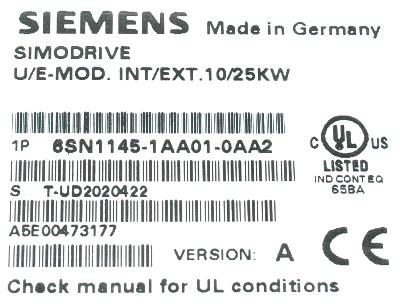 Siemens 6SN1145-1AA01-0AA2 front image