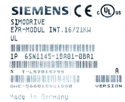 Siemens 6SN1145-1BA01-0BA1 label image