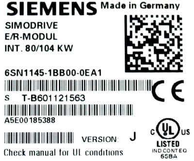 Siemens 6SN1145-1BB00-0EA1 label image