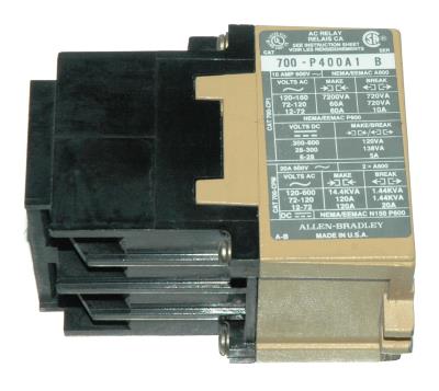 Allen-Bradley 700-P400A1B-115-120V back image