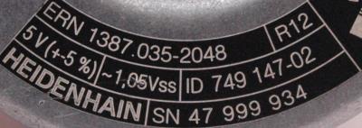 HEIDENHAIN 749147-02 label image