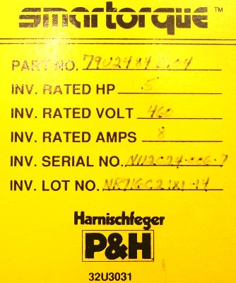 P-H Harnischfeger 79U2484D104 label image