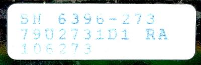 P-H Harnischfeger 79U2731D1 label image