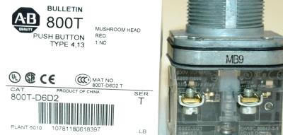 Allen-Bradley 800T-D6D2 label image