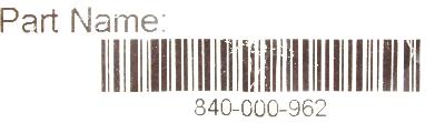 Kardex Remstar 840-000-962 label image