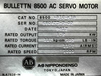 A-B NIPPONDENSO 8500-B1C-K1B label image