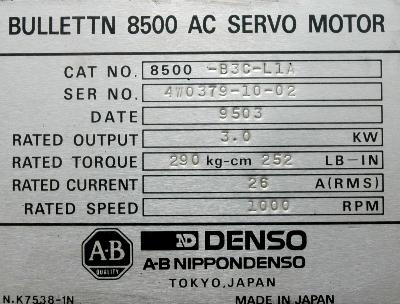 A-B NIPPONDENSO 8500-B3C-L1A label image