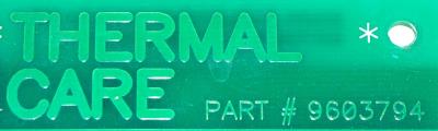 Thermal care 9603794 label image