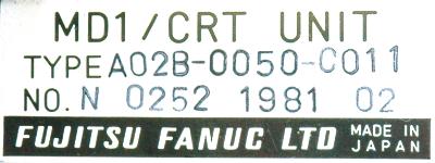 Fanuc A02B-0050-C011 label image