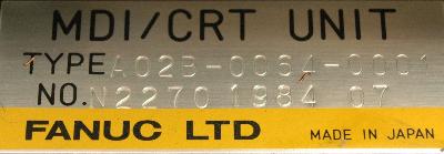 Fanuc A02B-0064-C001 label image