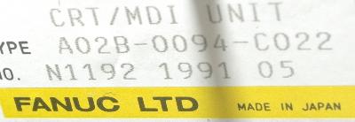 Fanuc A02B-0094-C022 label image