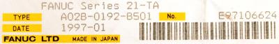 Fanuc A02B-0192-B501 label image