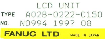 Fanuc A02B-0222-C150 label image