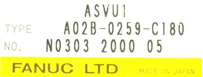 Fanuc A02B-0259-C180 label image