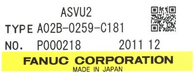 Fanuc A02B-0259-C181 label image