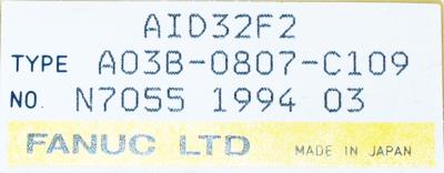 New Refurbished Exchange Repair  Fanuc PLC control A03B-0807-C109 Precision Zone