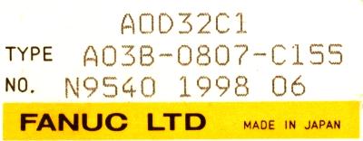 Fanuc A03B-0807-C155 label image