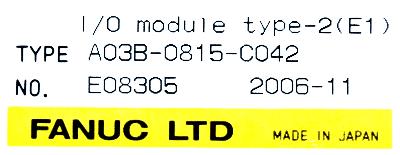 Fanuc A03B-0815-C042 label image