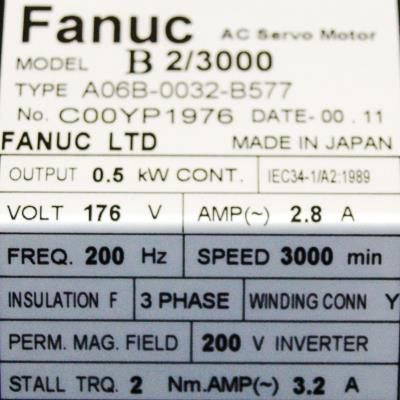 Fanuc A06B-0032-B577 label image
