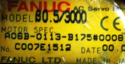 Fanuc A06B-0113-B175-0008 label image