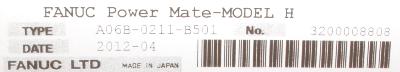 Fanuc A06B-0211-B501 label image