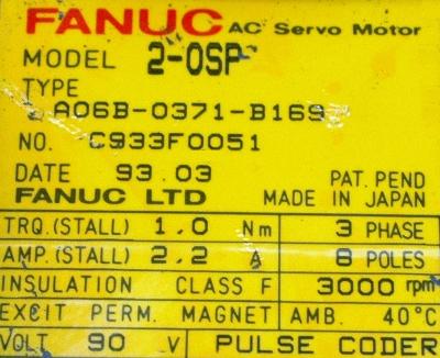 New Refurbished Exchange Repair  Fanuc Motors-AC Servo A06B-0371-B169 Precision Zone