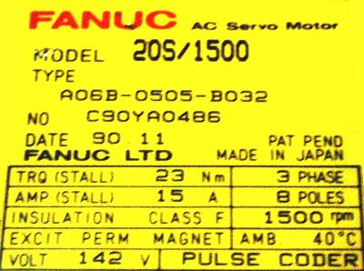 New Refurbished Exchange Repair  Fanuc Motors-AC Servo A06B-0505-B032 Precision Zone