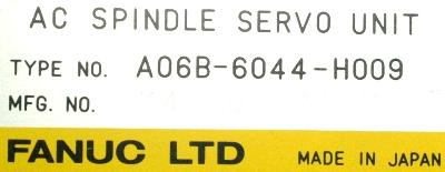 Fanuc A06B-6044-H009 label image