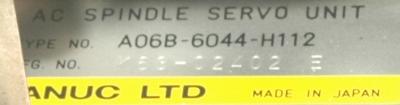 Fanuc A06B-6044-H112 label image