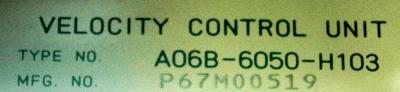 Fanuc A06B-6050-H103 label image