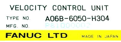 Fanuc A06B-6050-H304 label image