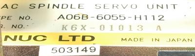 Fanuc A06B-6055-H112 label image