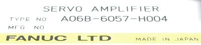 Fanuc A06B-6057-H004 label image