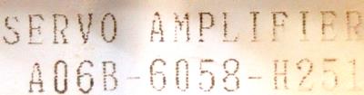 Fanuc A06B-6058-H251 label image