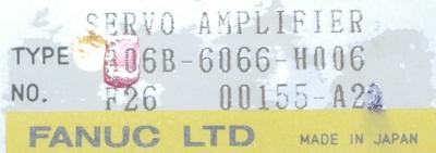 Fanuc A06B-6066-H006 label image